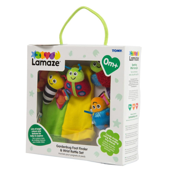 LAMAZE Gardenbug Wrist Baby Rattle Toy Baby Gift Set, Cute Foot Finder Baby Toy with Sensory Stimula