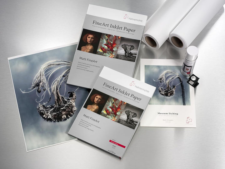 Hahnemühle 10641648 Digital FineArt Museum Etching Papier, 350 g/m², DIN A2, 420 x 594 mm, naturweis