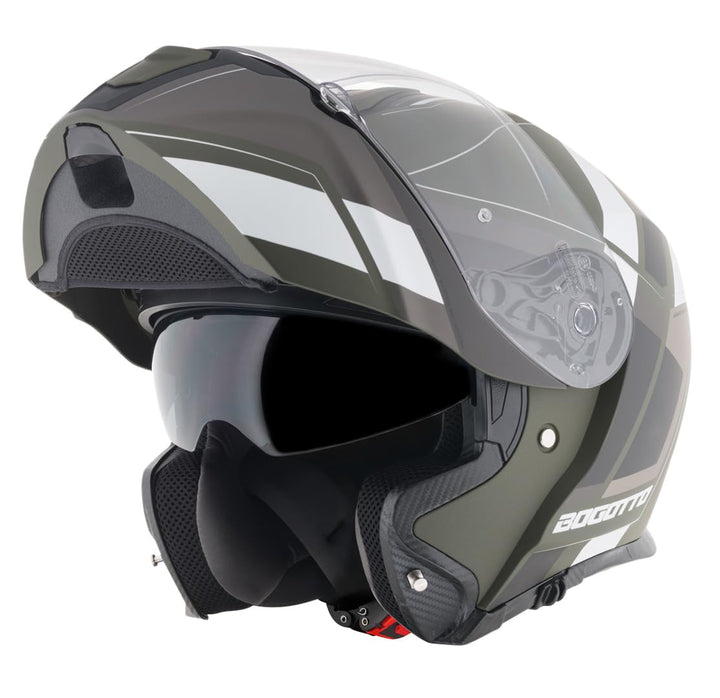 Bogotto FF403 Murata Klapphelm schwarz/grün/weiss XS, schwarz/grün/weiss XS