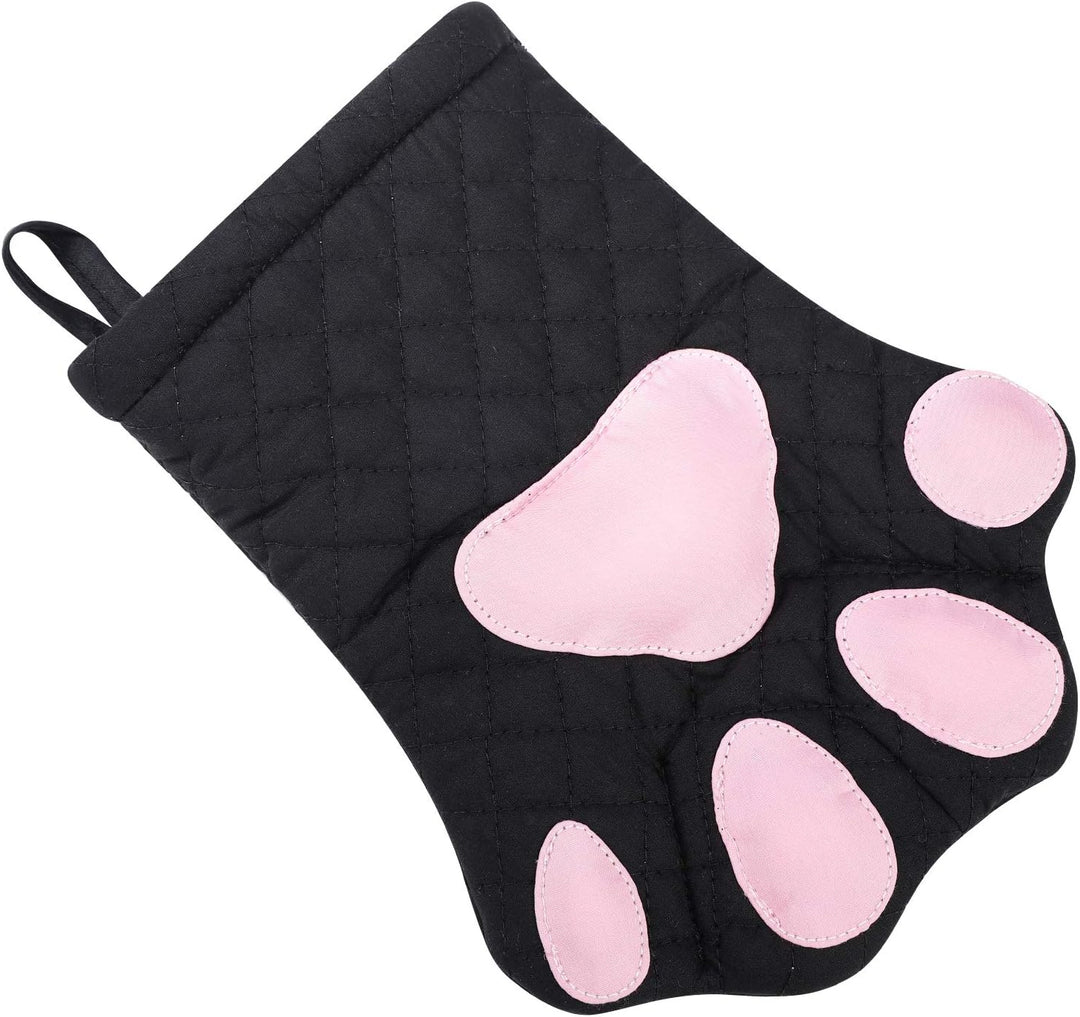 Ofenhandschuhe, süsses, lustiges, Katzenpfoten-Design, hitzebeständig, gestepptes Baumwollfutter, To