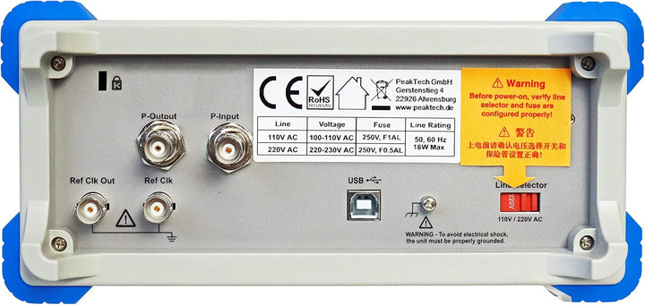 PeakTech 4125 - 1µHz - 25MHz Arbitrary Waveform Generator, 2-Kanal Arbiträrgenerator, 200 MHz Freque
