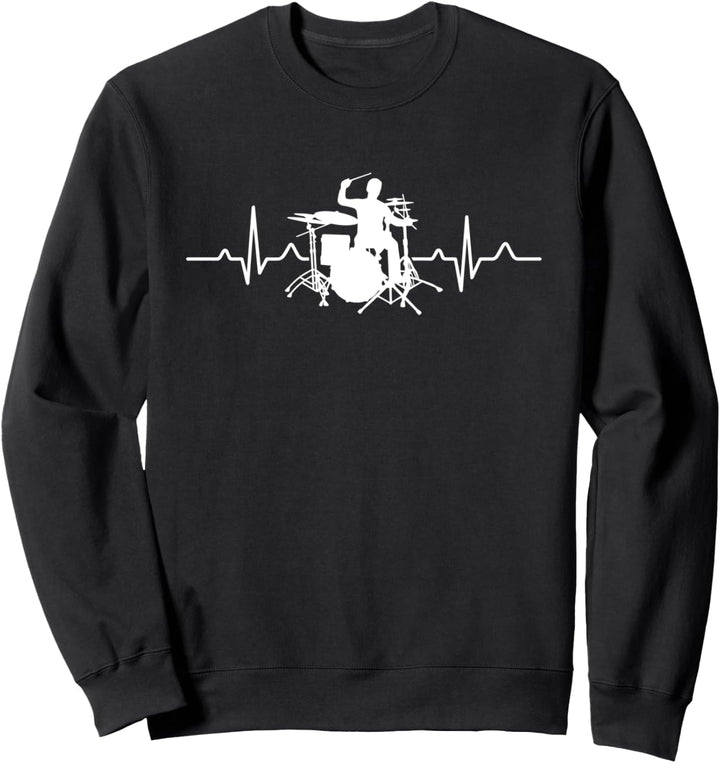 Schlagzeuger Trommeln Geschenke Herzschlag Lustiges Trommeln Sweatshirt