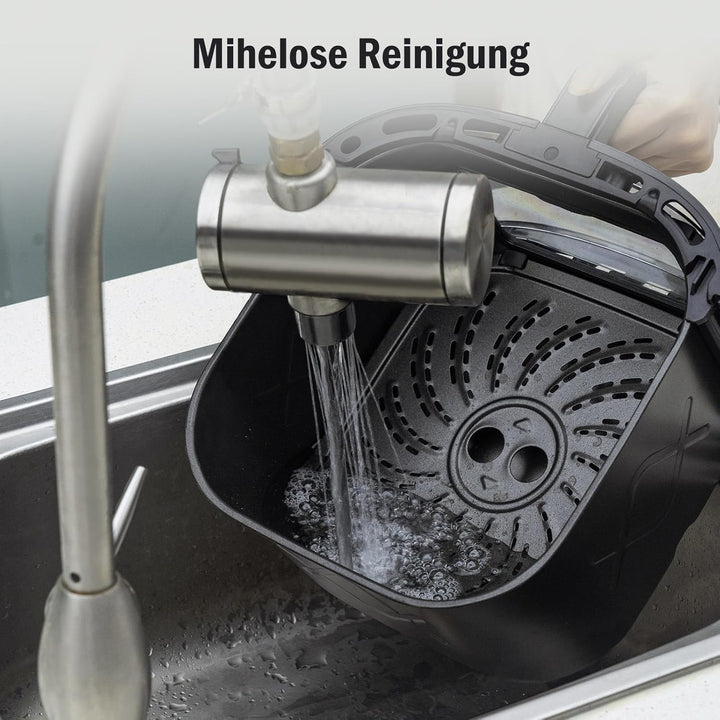 Heissluftfritteuse XXL, 8L Air Fryer mit Kamera, Sichtfenster und Shake Reminder, DIY-Funktionalität
