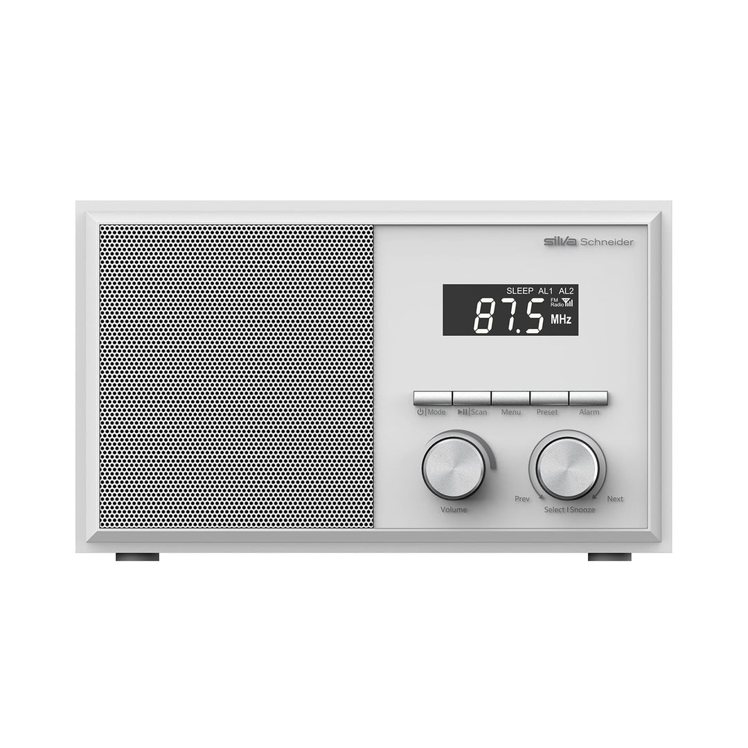 Silva Schneider Mono 1976 BT – Retro Bluetooth Radio mit FM, LED-Anzeige, Uhr & Datum, Doppelalarm,