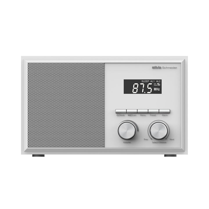 Silva Schneider Mono 1976 BT – Retro Bluetooth Radio mit FM, LED-Anzeige, Uhr & Datum, Doppelalarm,