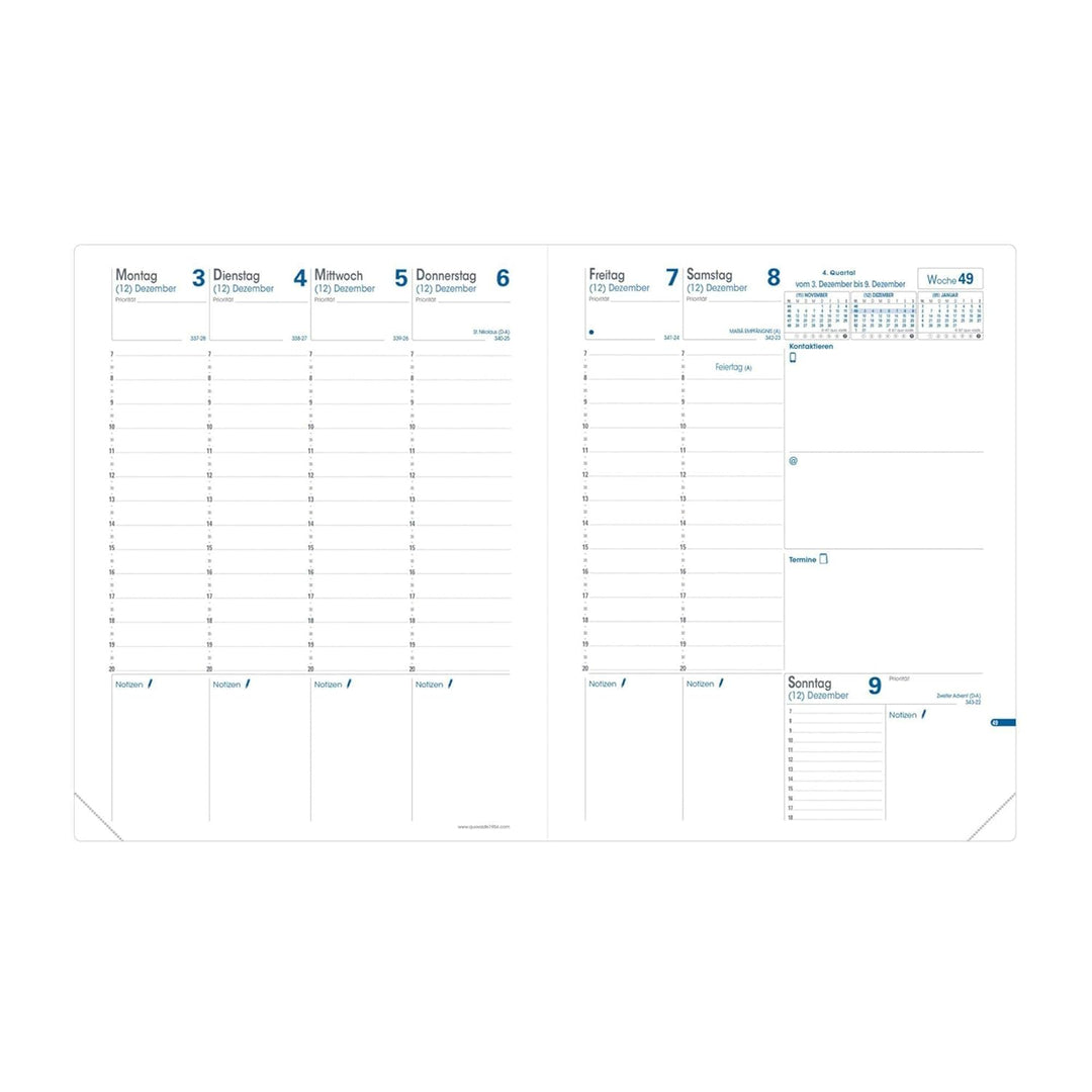 QuoVadis Terminkalender "Trinote" 18x24cm schwarz 28078Q, Kalender