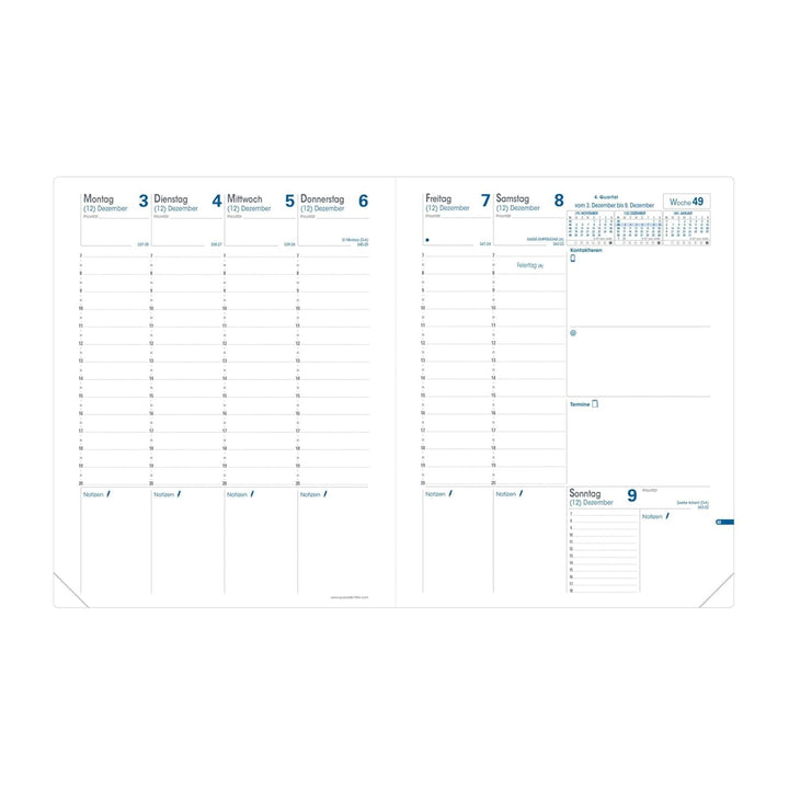 QuoVadis Terminkalender "Trinote" 18x24cm schwarz 28078Q, Kalender