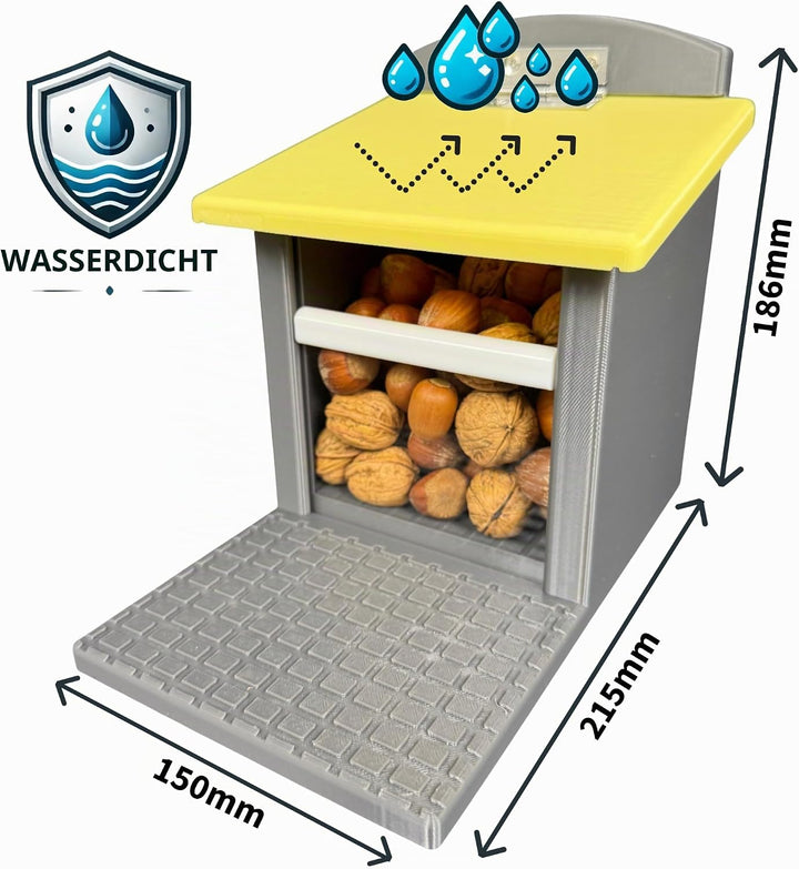 Eichhörnchen-Futterhaus – absolut witterungsbeständig, tierfreundlich, sehr langlebig und robust (Ge