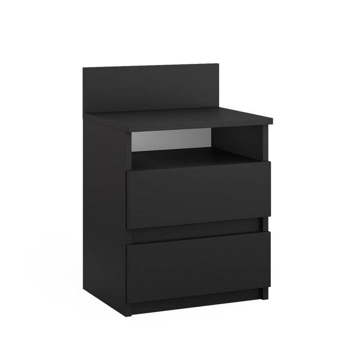 Vicco Nachttisch Monty, Schwarz, 39.6 x 59.1 cm 40 x 59 cm Einzeln Schwarz, 40 x 59 cm Einzeln Schwa