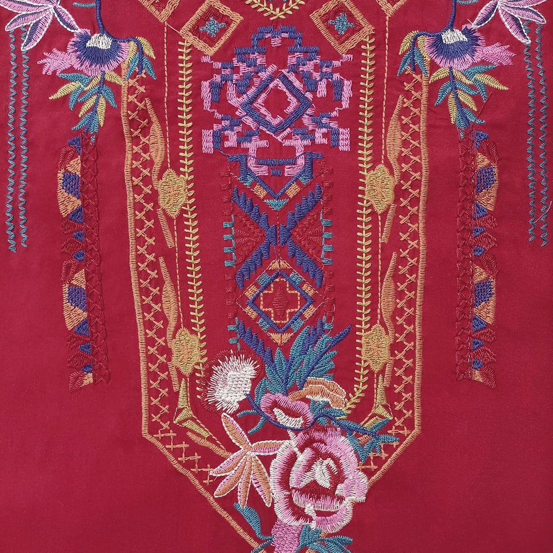Vakakado Frauen Sommer Boho Mexican Peasant Dress Kurzarm Floral Bestickte Flowy Kleider Lose Hippie
