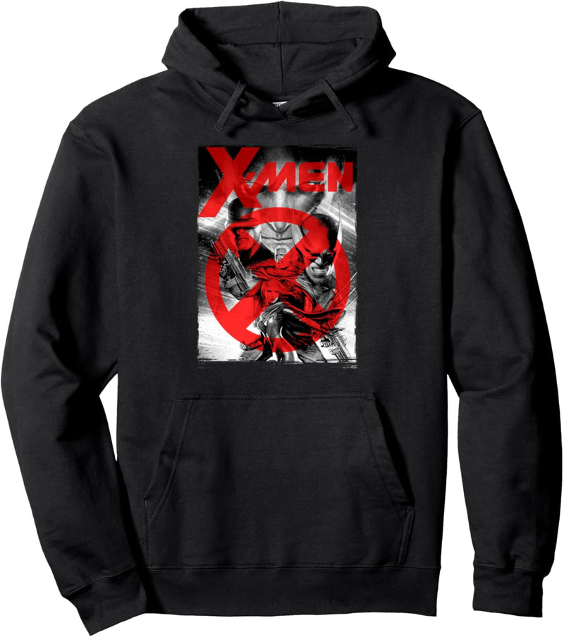 Marvel X-Men Wolverine Cyclops Cable Red Logo Pullover Hoodie