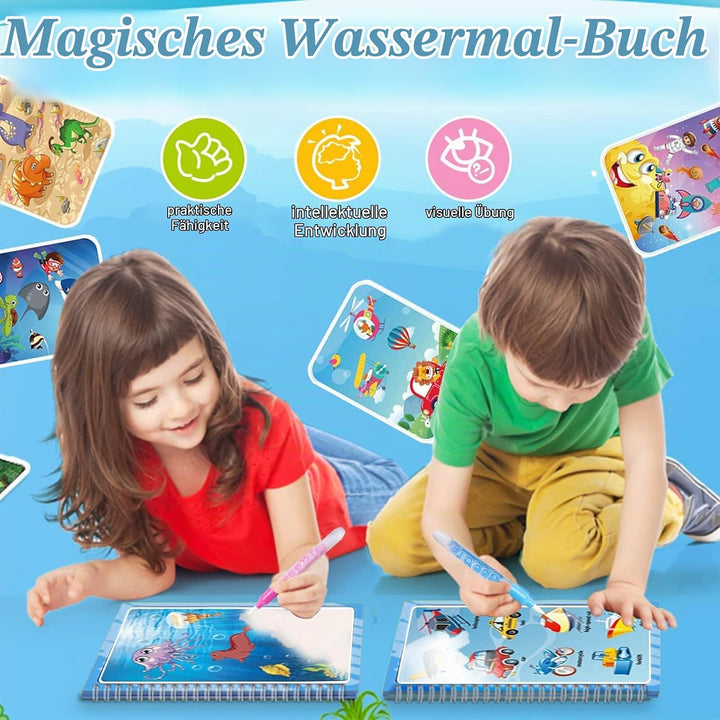 8 Stück Wassermalbuch,Wasser Malbuch,Water Magic Magisches Book Wassermalbücher Wasserzauber Colouri