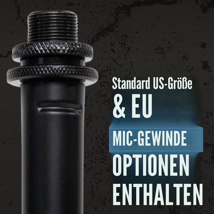 Shure by Gator Höhenverstellbarer Desktop-Mikrofonständer mit 6"-Rundsockel, schwarz (SH-DESKTOP1),