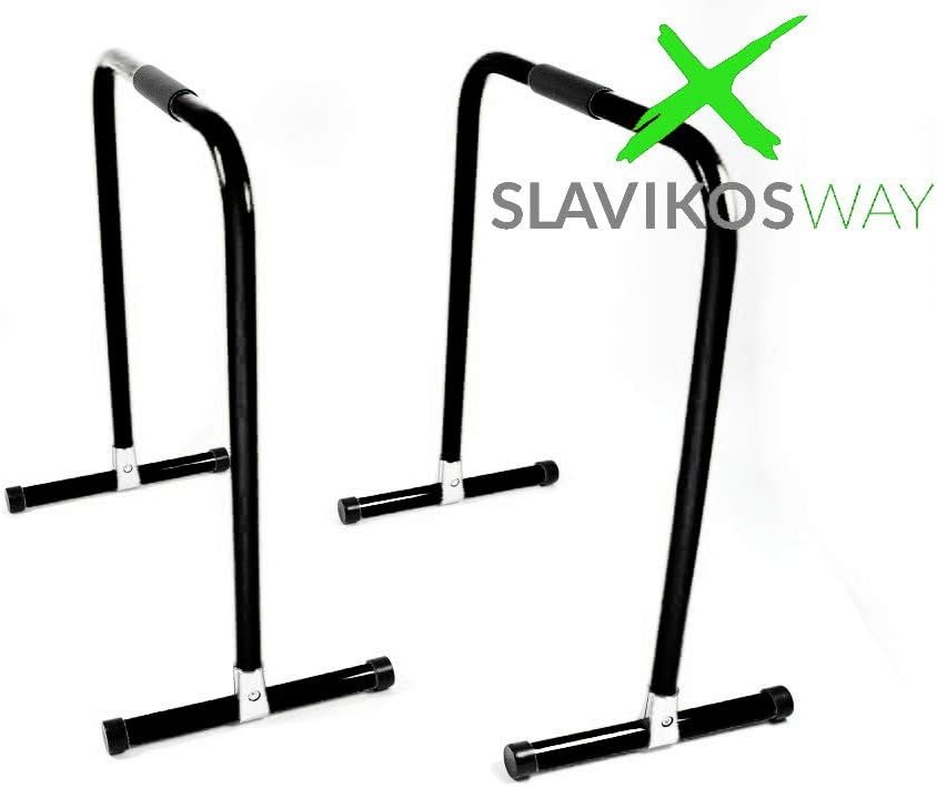 Slavikosway Paar tragbare Dip Station Barren Fitness Parallette Push Up für Heim-Gym Training 73x61c
