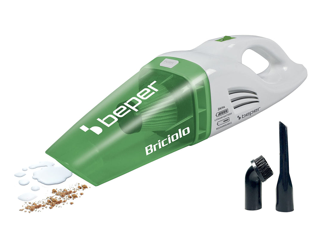 BEPER 50.401 Kleiner und Praktischer-Handstaubsauger Akku Beutellos mit Hepa-Filter für Maschine ode