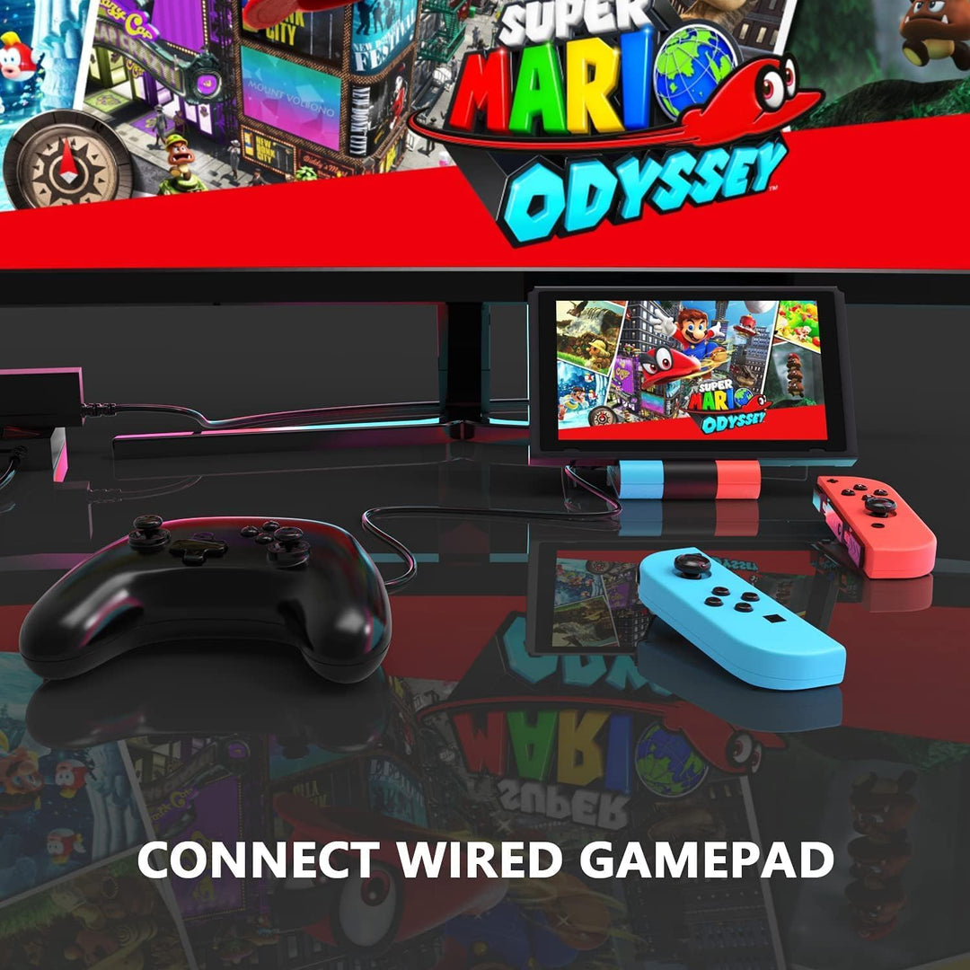Switch TV Dock,Docking Station für Nintendo Switch/Switch OLED, Faltbare Typ C zu HDMI Adapter Switc