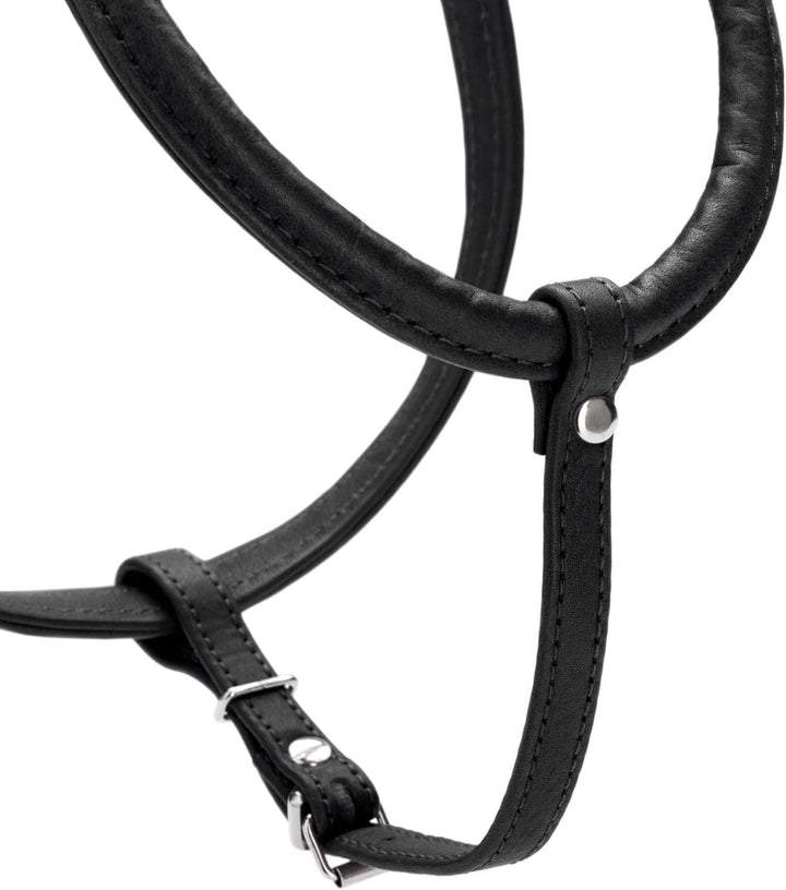 Hunter Hundegeschirr Round &amp; Soft Canadian UP, Farbe: schwarz, weiches, geschmeidiges Leder, rundgen