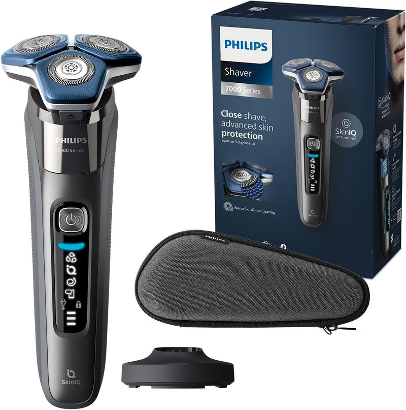 Philips Shaver Series 7000 – Elektrischer Nass- und Trockenrasierer für Herren mit aufklappbarem Tri