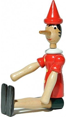 Pinocchio Gelenkfigur aus Holz, made in Italy, 38 cm