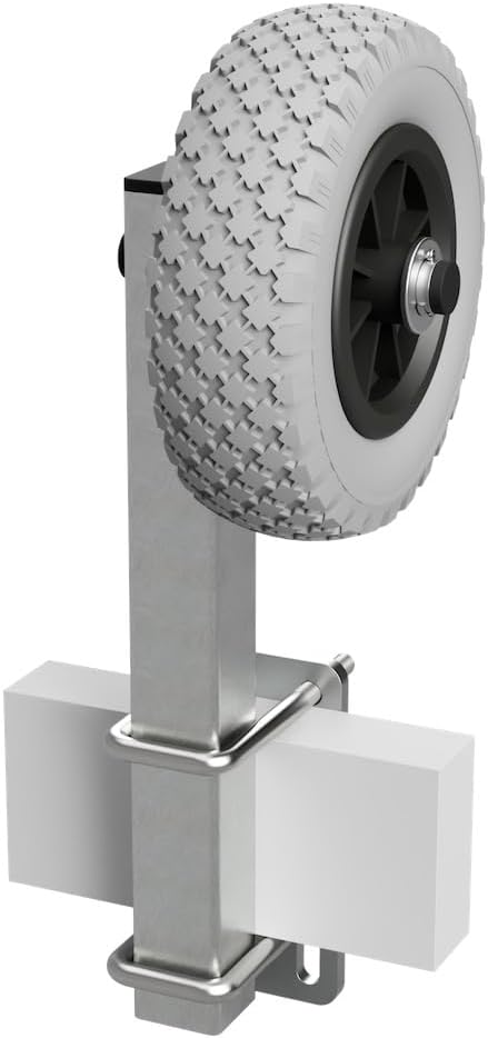 SUPROD 1 Paar Sliprollen mit Stütze, Sliphilfe, Bootstrailer, PU-Reifen, RKSID-200-PU, Ø200 grau/sch