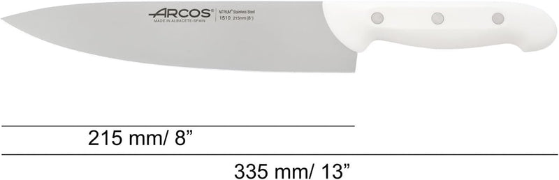 Arcos Series Artika - Messerblock mit Messer 4 Stück - Edelstahl NITRUM - HandGriff weiss - Universa