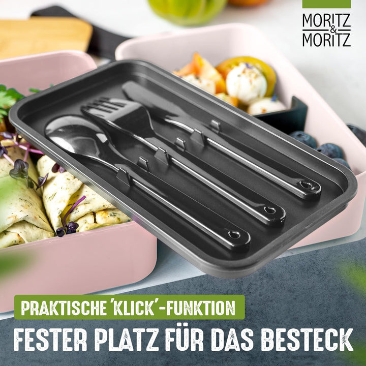 Moritz &amp; Moritz 2er Set Bento Box Kinder in Pink - Perfekte Lunchbox für Kinder und Erwachsene - Bro