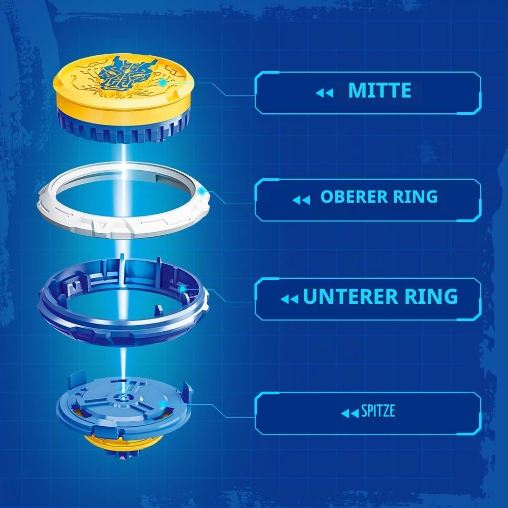INFINITY NADO Kreisel für Kinder Metall Spielzeug Jungen, Battle Tops Kreisel Launcher Spielzeug, Sp