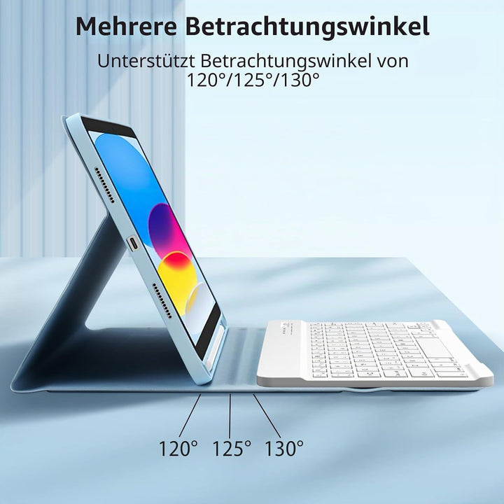 KBCASE Bluetooth-Tastatur-Schutzhülle für iPad, blue