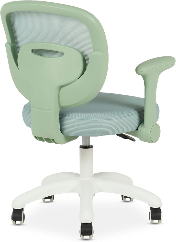 IDIMEX Kinderdrehstuhl Amelia höhenverstellbar mit Armlehnen in grün - Ergonomischer Kinder-Schreibt