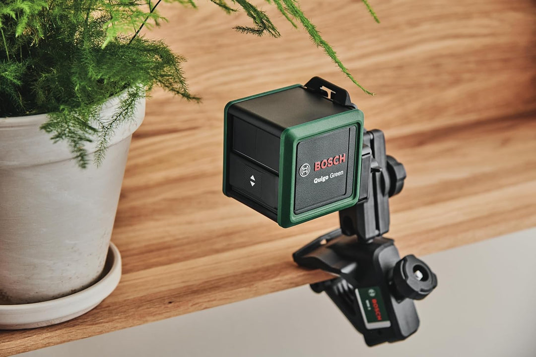 Bosch Home and Garden Bosch Kreuzlinienlaser Quigo Green mit Universalklemme MM 2 (grüner Laser für