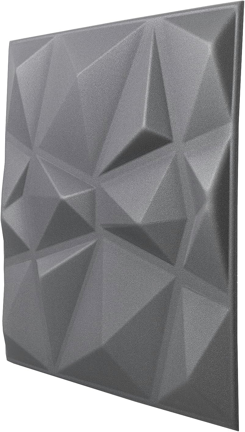 Nord Plus - Wandpaneele aus Styropor 3D Paneele für Decke Dekor Wandverkleidung Paneele (Dunkelgrau,