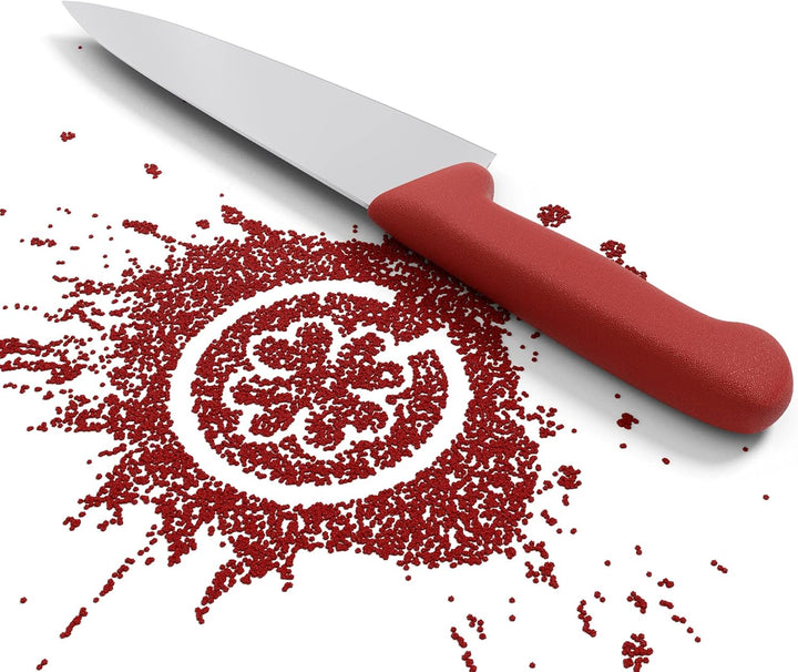 Giesser seit 1776 - Made in Germany - Kochmesser rot, Basic Red, Klinge 20 cm, rutschfest, Küchenmes