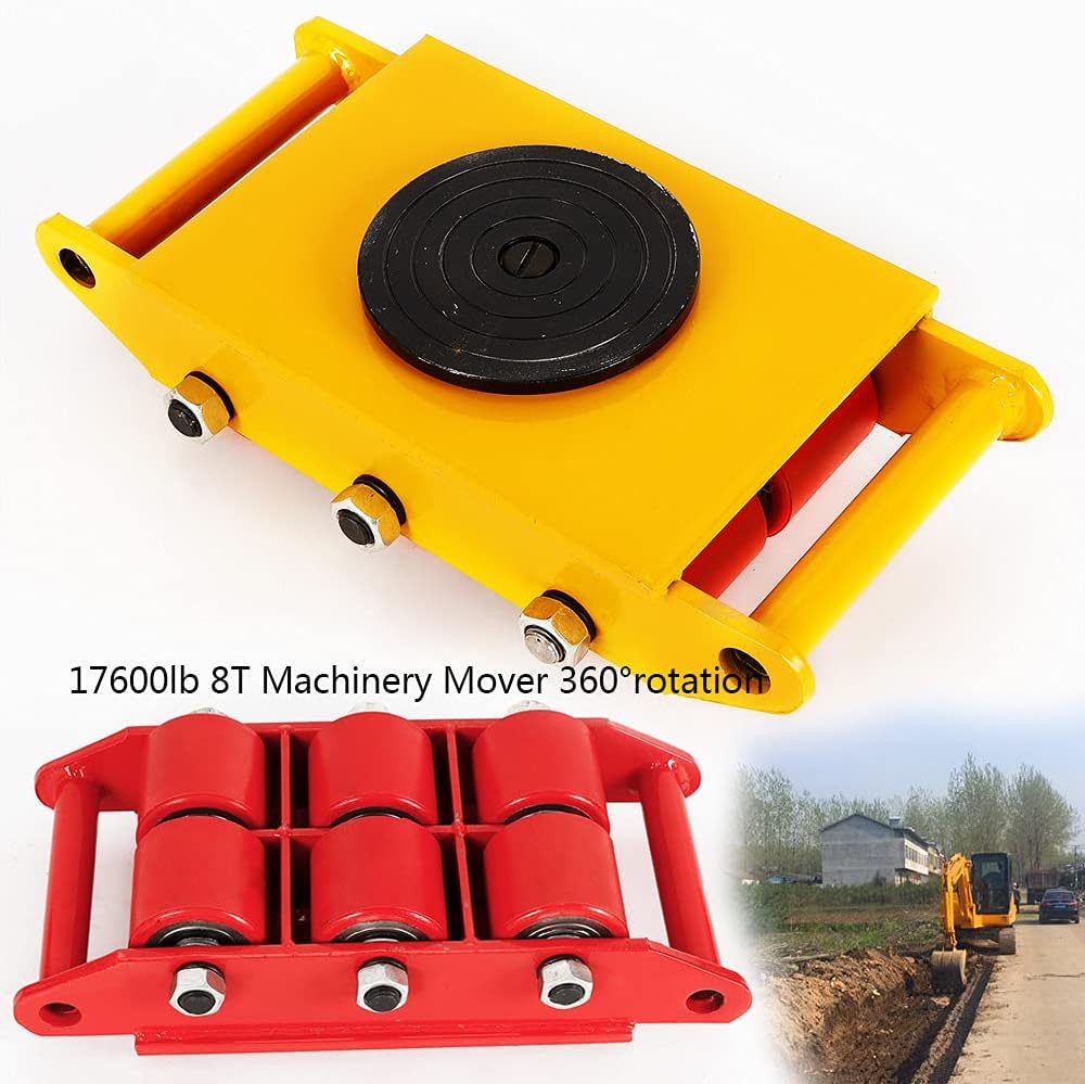 8T Dolly Moving Skate Heavy Duty Industrial Machinery Skate Moving Equipment Cast Steel Machinery Mo