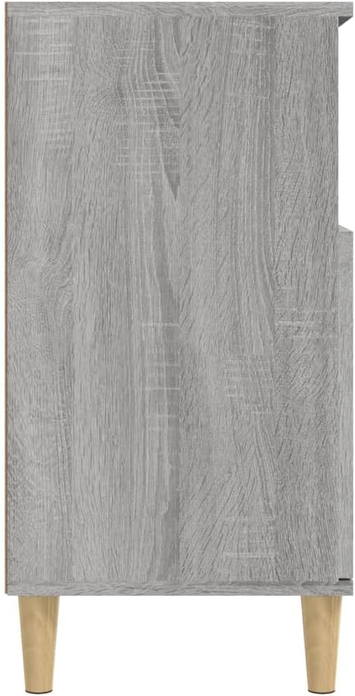 vidaXL Sideboard, Kommode mit 4 Fächern 2 Türen, Highboard Wohnzimmerschrank mit Holzbeinen, Schrank