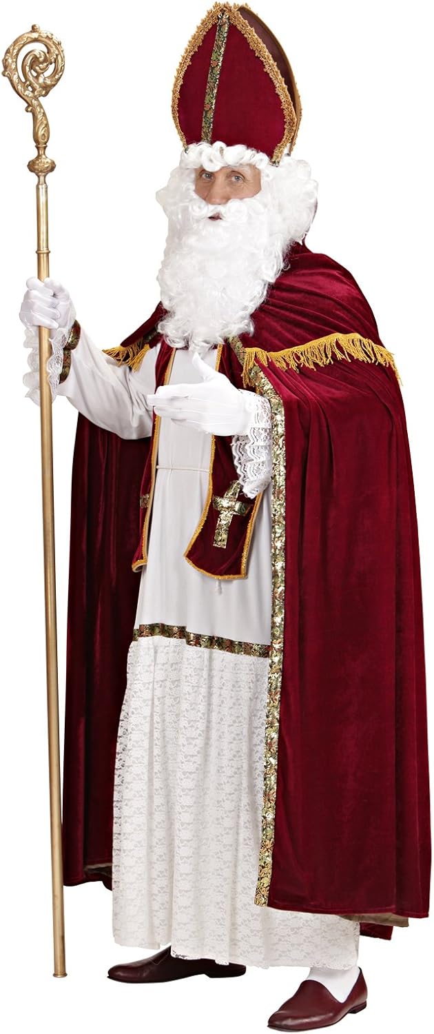 shoperama Saint Nicholas Nikolaus Kostüm für Herren Santa Claus Weihnachtsmann Erzbischof XXL-3XL, X