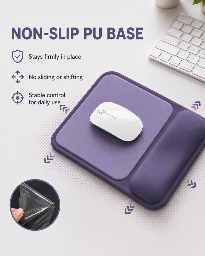 Mauspad mit gelkissen Handgelenkauflage,mousepad ergonomisch Vertieftes Anti-Druck Design, Rutschfes