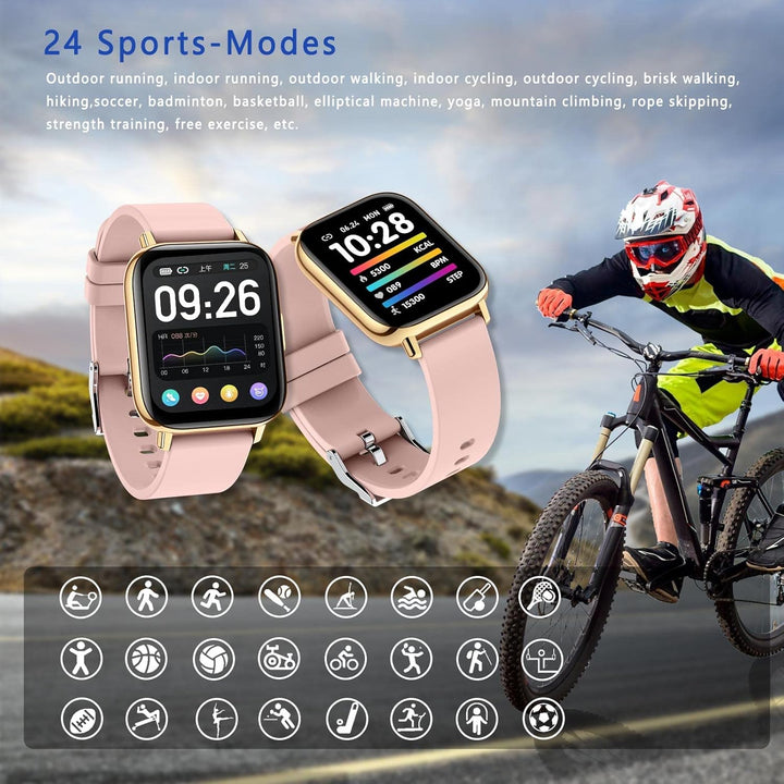 SUPBRO Smartwatch 1.69 Zoll HD Voll Touchscreen Fitness Tracker Uhr, IP68 Wasserdicht Fitnessuhr mit