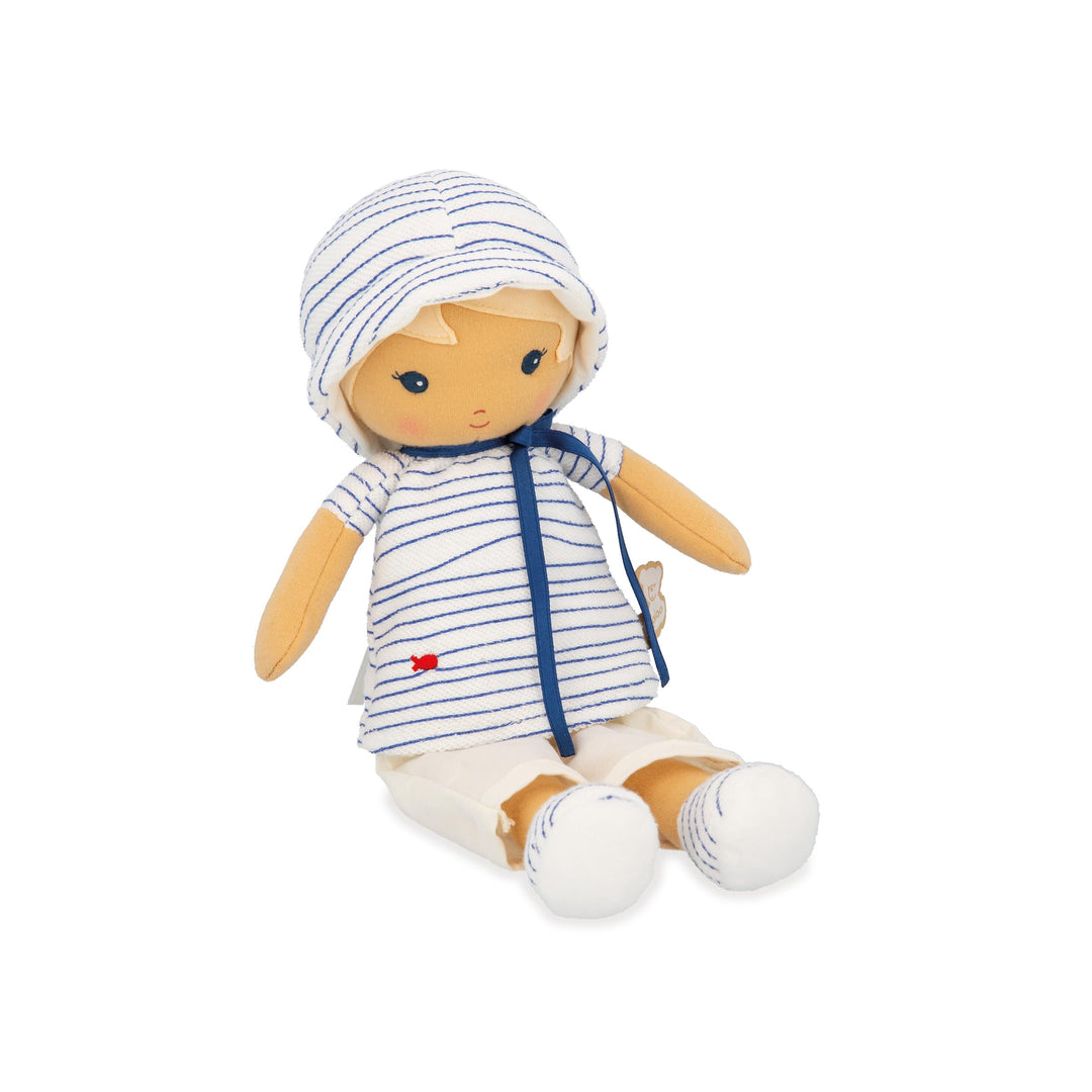 KALOO - Tendresse - Meine Erste Stoffpuppe Eli - 32 cm Grosse Puppe - Matrosenstil - Hübsche Geschen