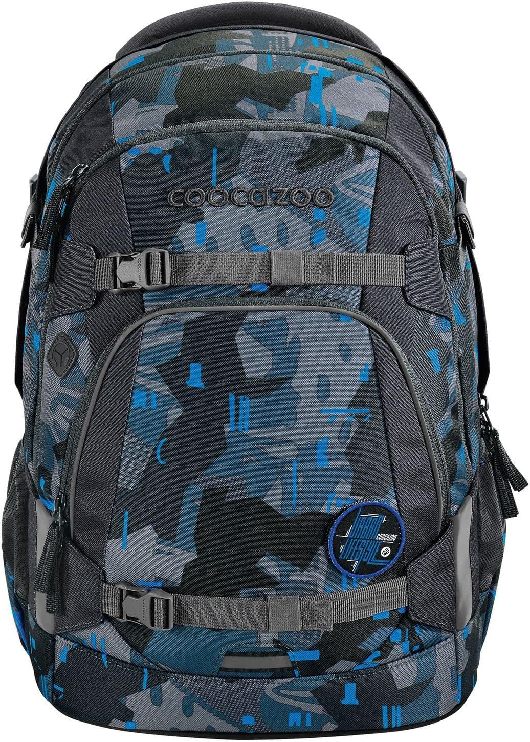 coocazoo Schulrucksack Mate, Blue Craft, blau,ergonomischer & anpassbarer Tornister, höhen- & grösse