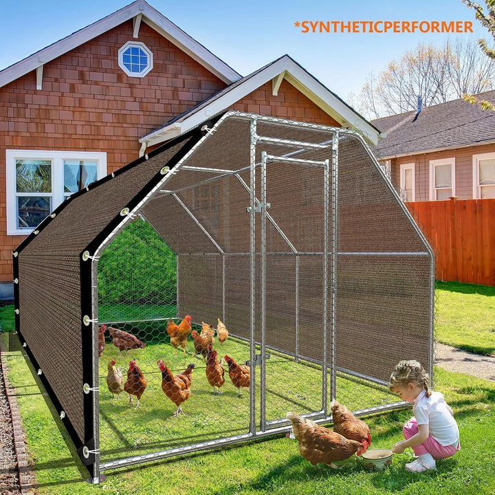 Schattierungsnetz 80% UV Schutz mit Ösen 2x3m für Garten 2x3m Braun, 2x3m Braun
