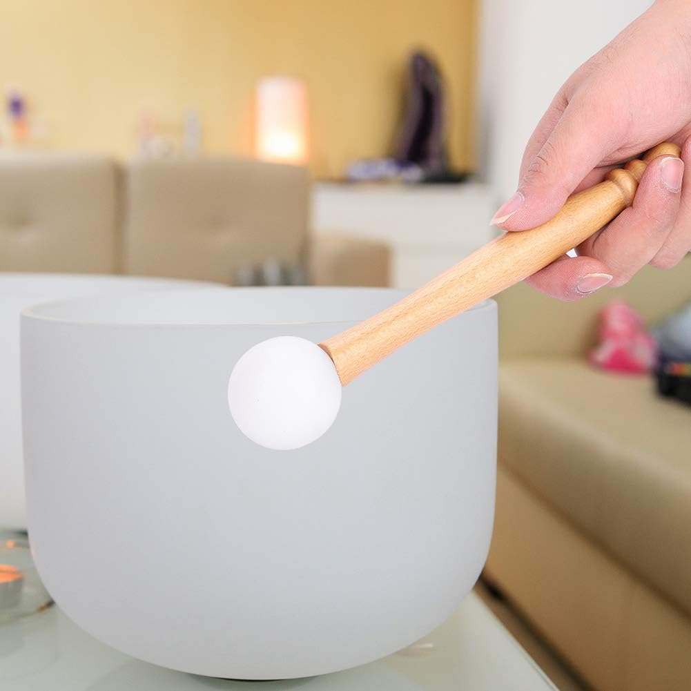 Klassischer Klangschalen Schlägel, Rubber Head Holzgriff Mallet Stick Gummi-O-Ring zum Spielen der K