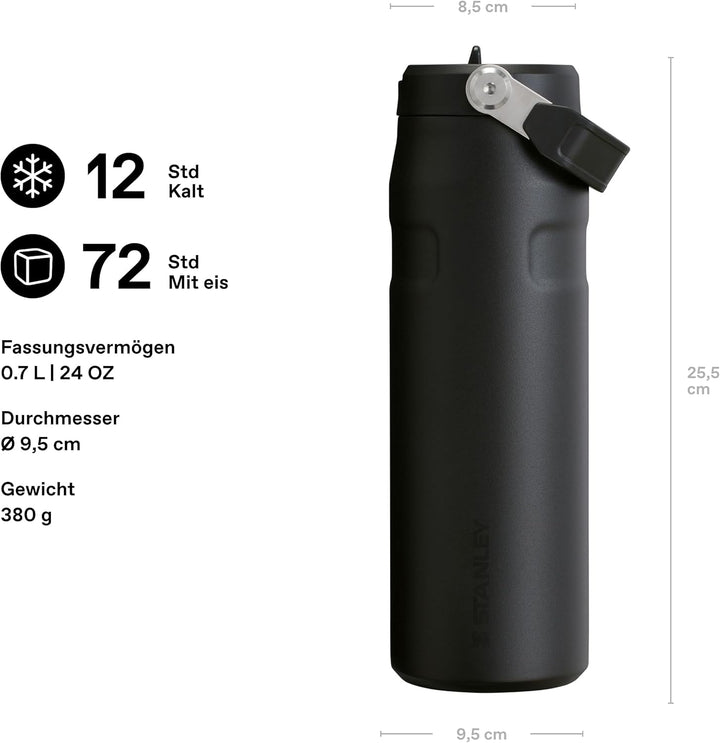 Stanley 1913 Flip Straw Trinkflasche mit Strohhalm 0.7L - Thermobecher Kühlt 10 Stunden - 3 Tage Eis