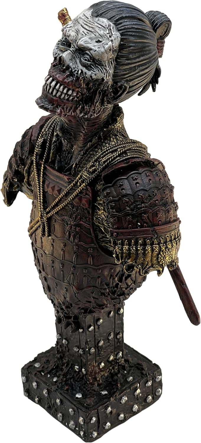 LOOYAR Resin Undead Japanische Samurai Zombie Büste Statue Skulptur Ornament Figur Handwerk für Zuha