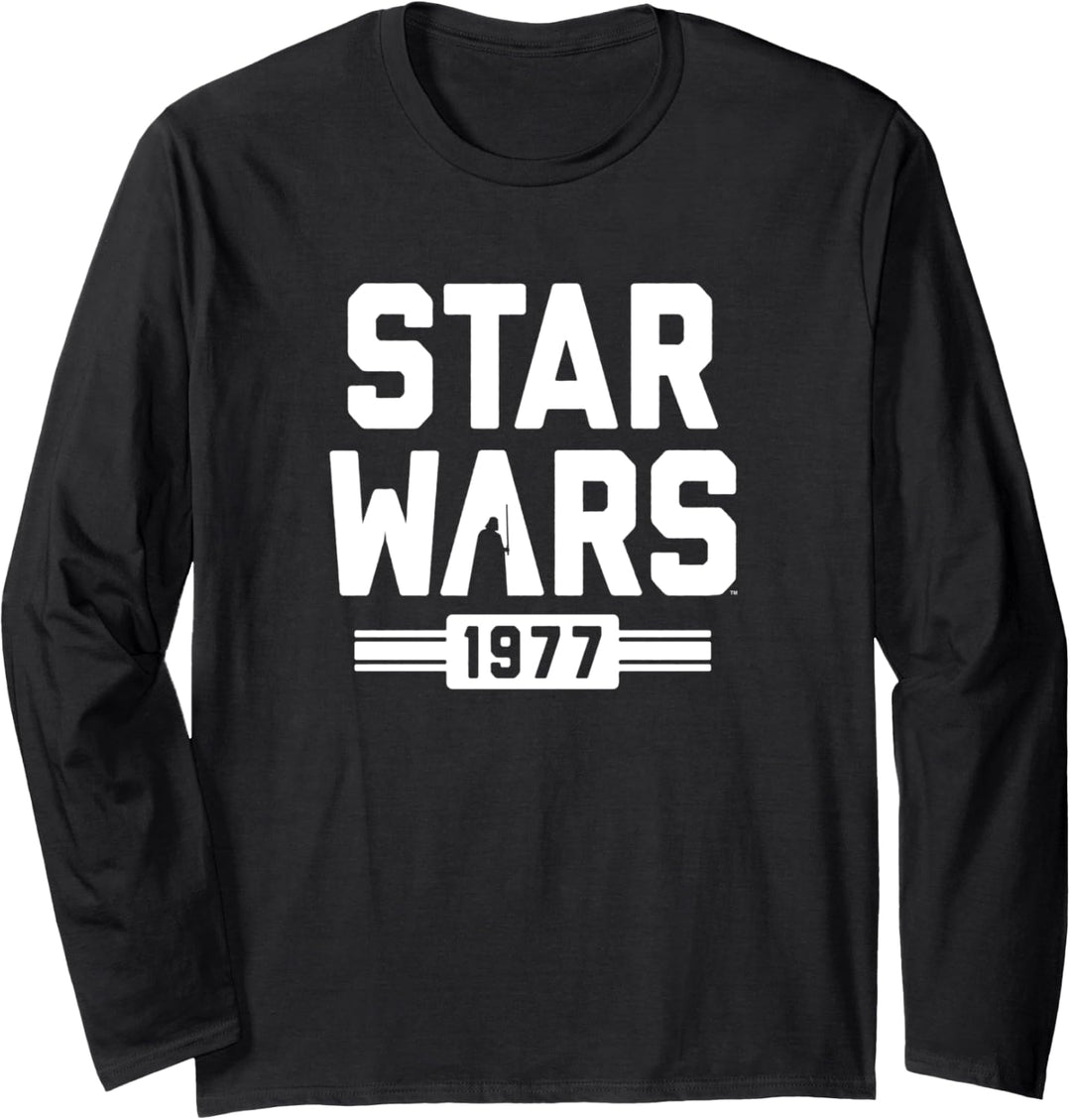 Star Wars Retro 1977 Vader Silhouette Vintage Langarmshirt