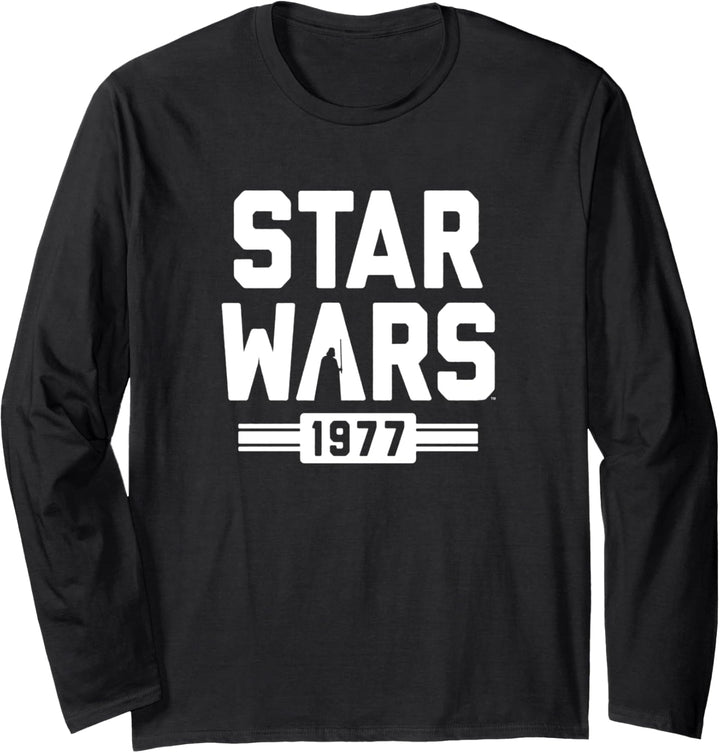 Star Wars Retro 1977 Vader Silhouette Vintage Langarmshirt