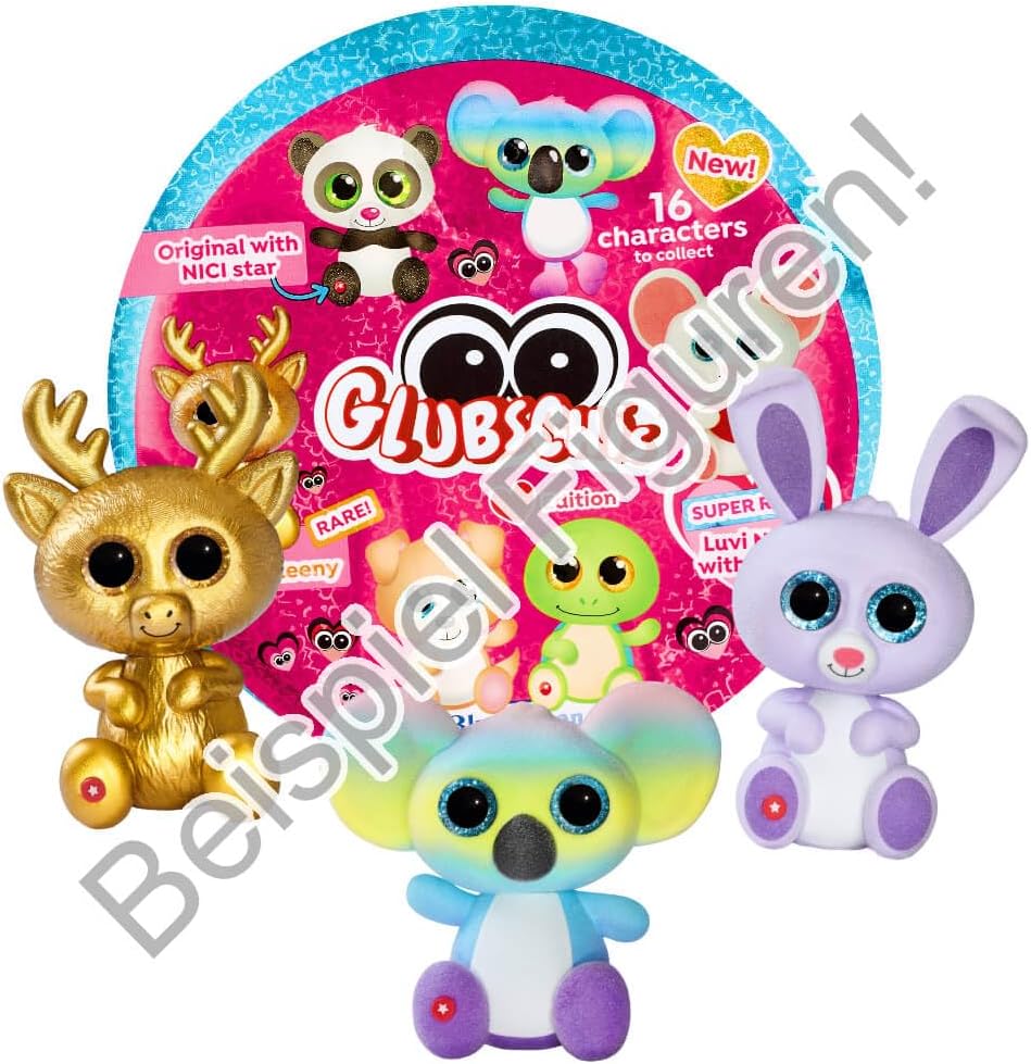 Generisch Blue Ocean Glubschis Sammelfigur Herz Serie 2 - Glubschi Glitzer Figur - 3 Tüten