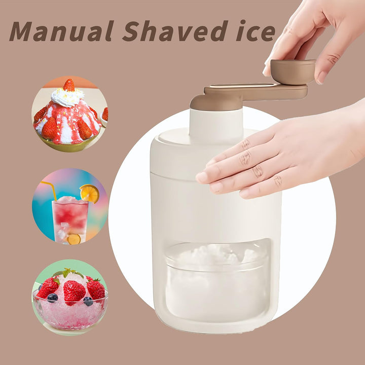 Tragbare Prämie Slush Maschine, Slushy Maker und Slush Eismaschine, Eiscrusher mit Manueller Kurbel,