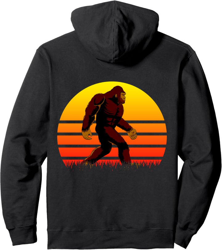 Retro Bigfoot Sonnenuntergang Ich glaube Pullover Hoodie
