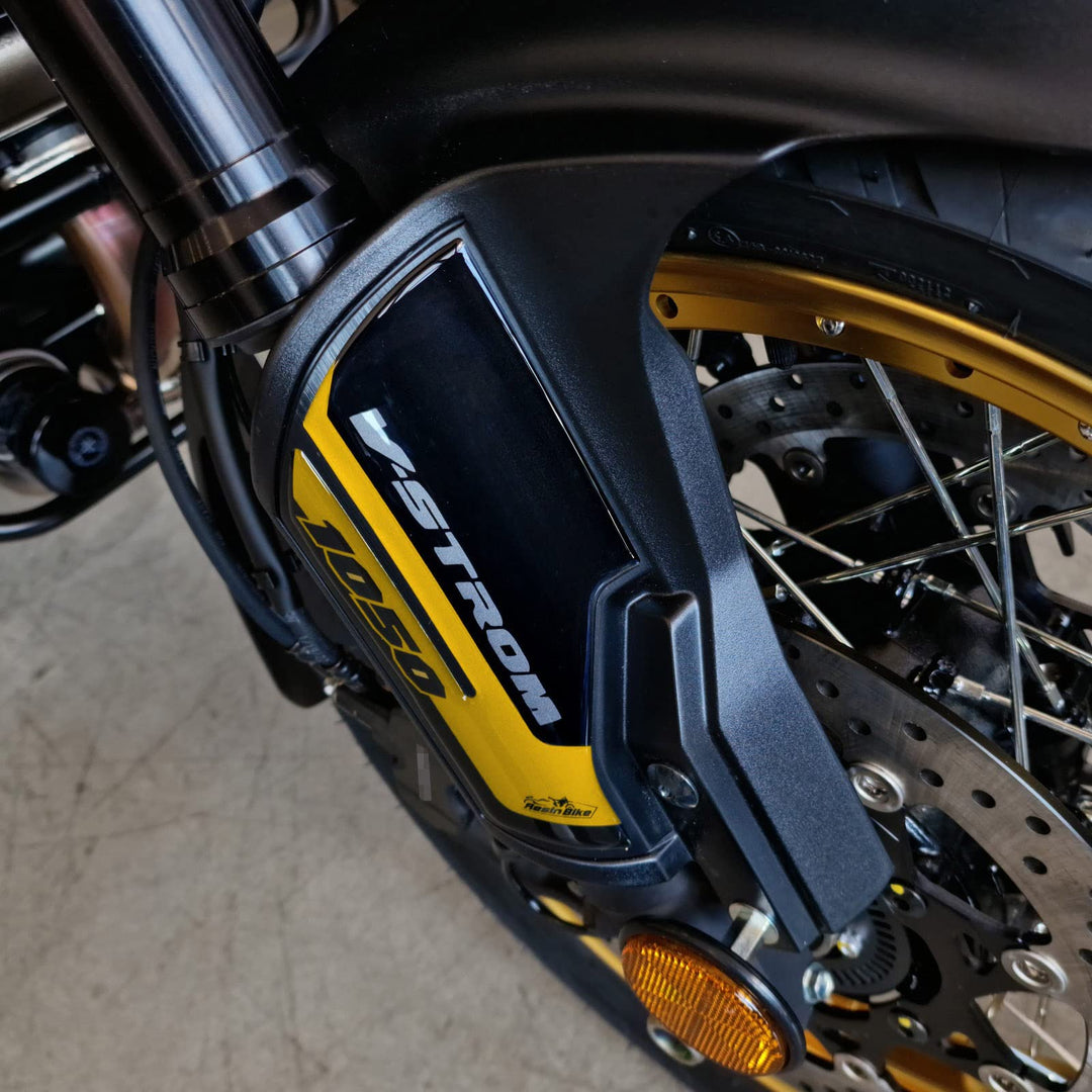 Resin Bike Aufkleber für Motorrad Kompatibel mit Suzuki V-Strom 1050 XT ABS 2022 Gold und Schwarz Du