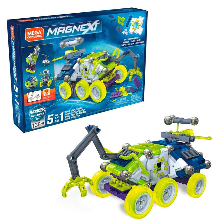 Mega Construx GFF26 Magnext 5-in-1 Mag-Roboter Erkundungsfahrzeug (138 Teile), Erkundungsfahrzeug (1